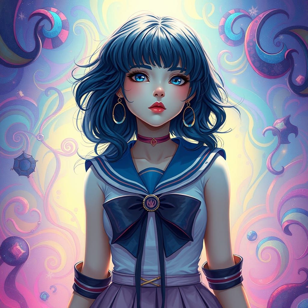 Dreamlike Sailor Moon-Inspired Bjork in Vibrant Fantasy Conc...
