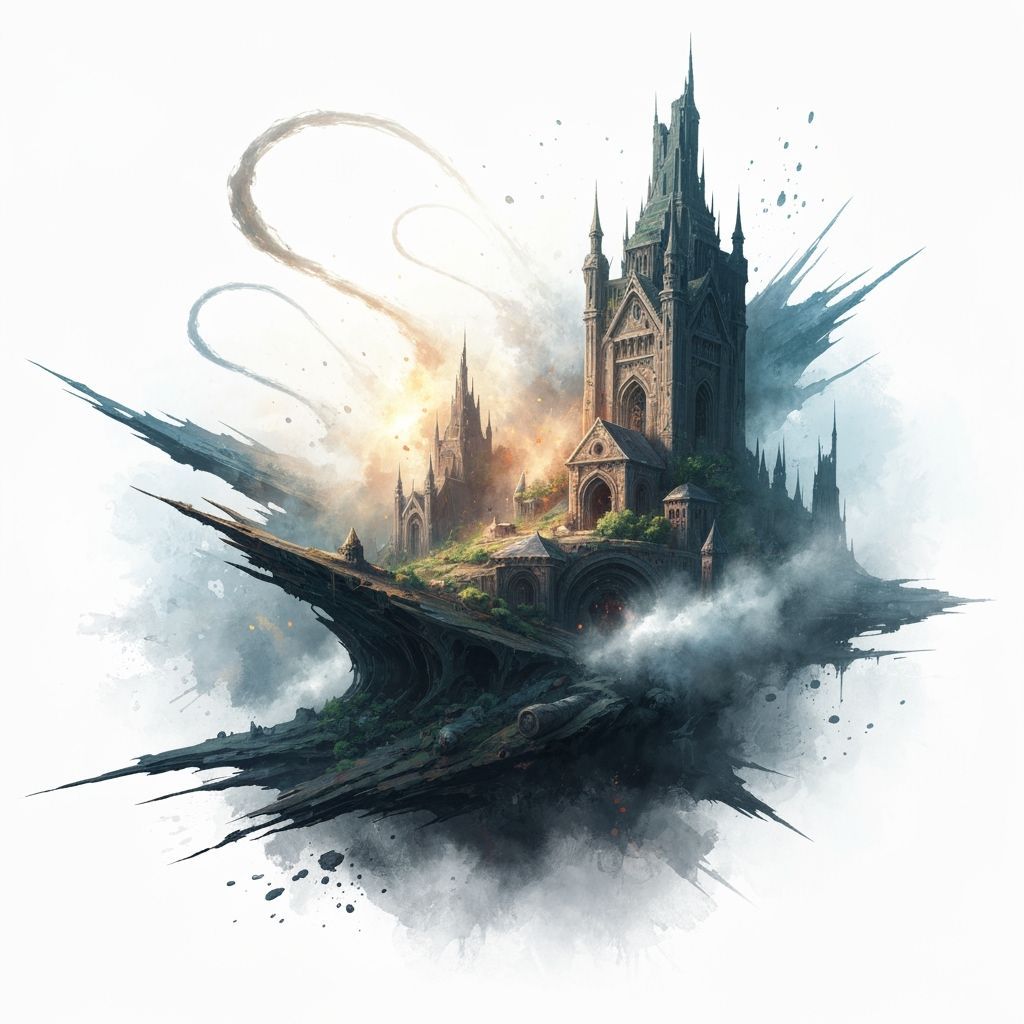 Ethereal Fantasy Watercolour Painting with Rich Colors