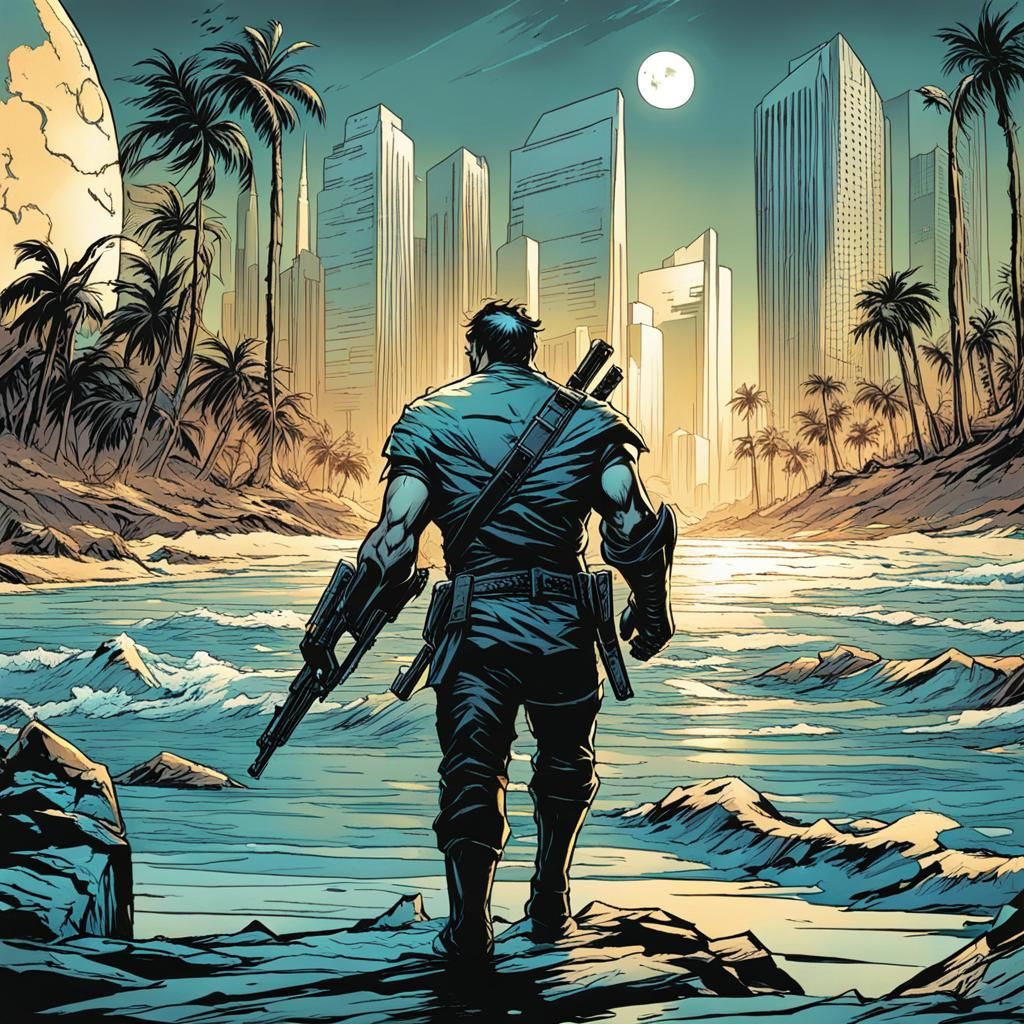 Dreaming of San Diego in Comic Book Style