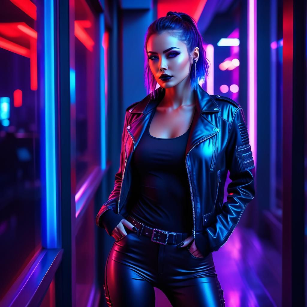 Cyberpunk City Girl 2025 🖤💜 JXL v8