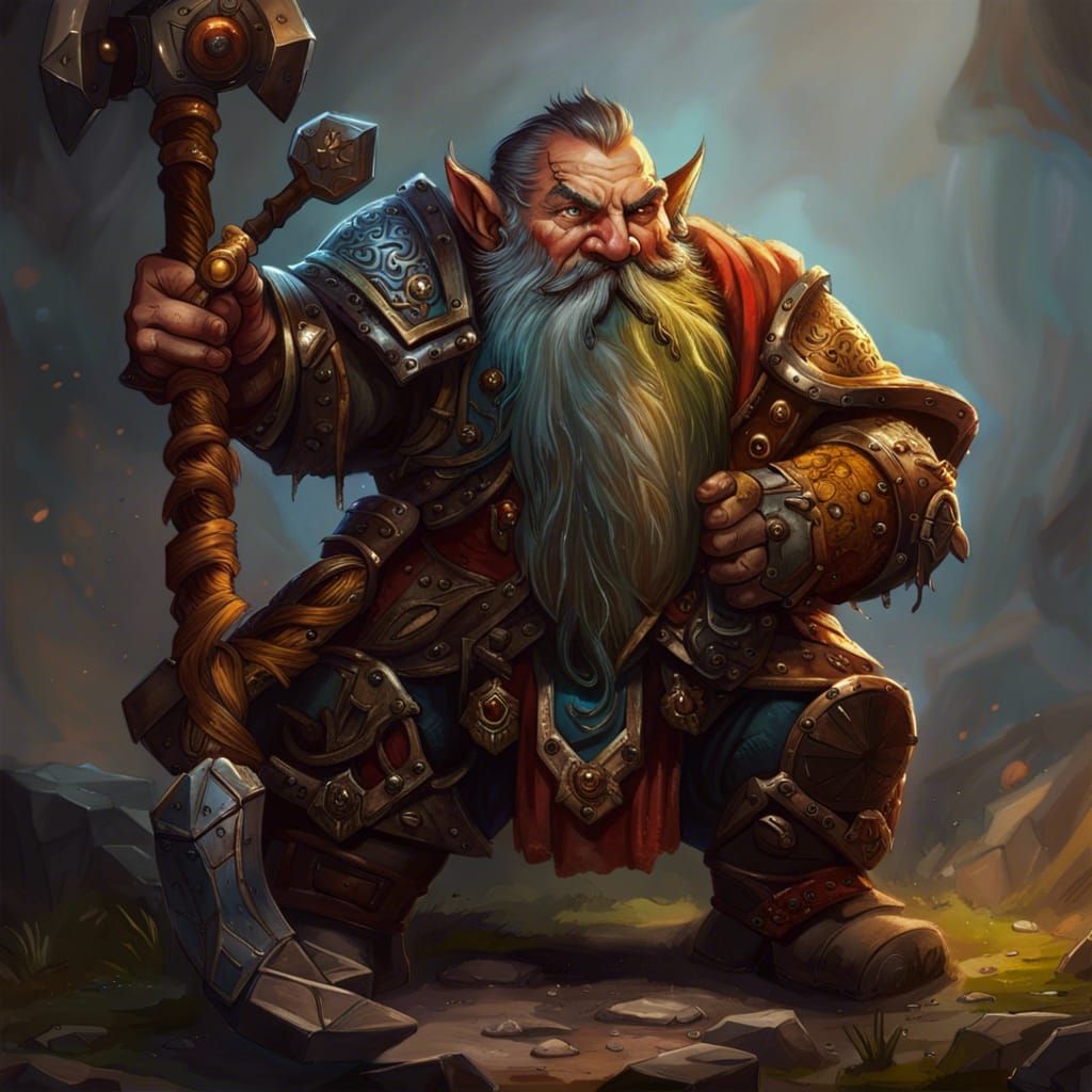 Detailed Dwarf Warrior Concept Art
