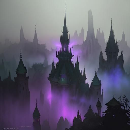 Fairies Await in Dark Forest: Digital Art