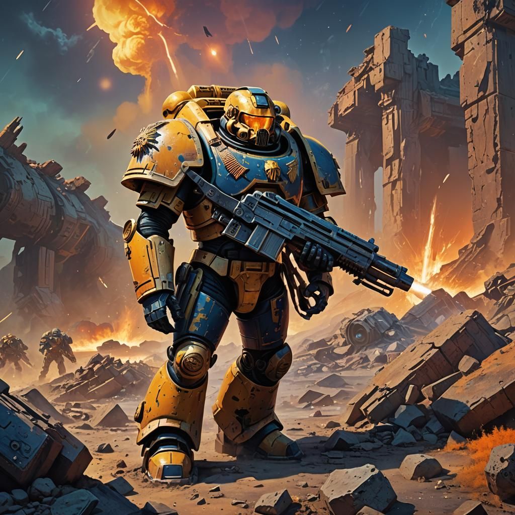 Space Marine Concept Art on Ravaged Planet