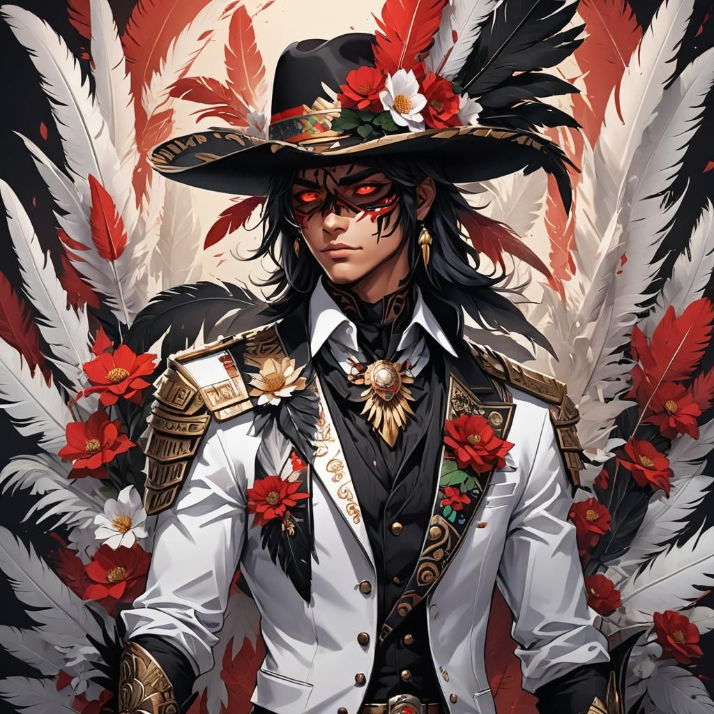 Aztec Warrior in Anime Style, Studio Trigger Inspiration