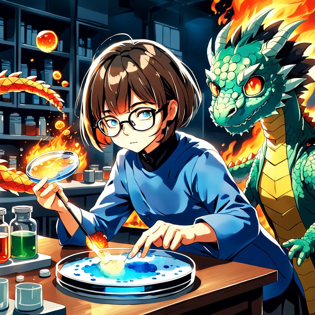 Anime Scientist and Dragon-Heated Petri Dish