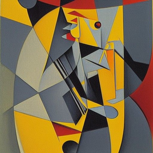 Abstract Spider-Eye View in Cubist Style