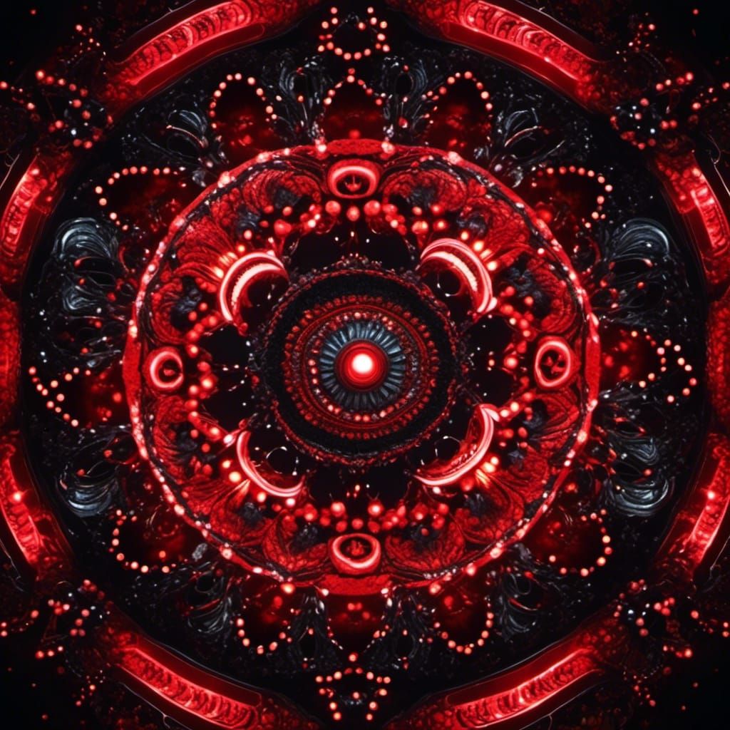 Phantasmagoric Alien Mandala in Sci-Fi Style