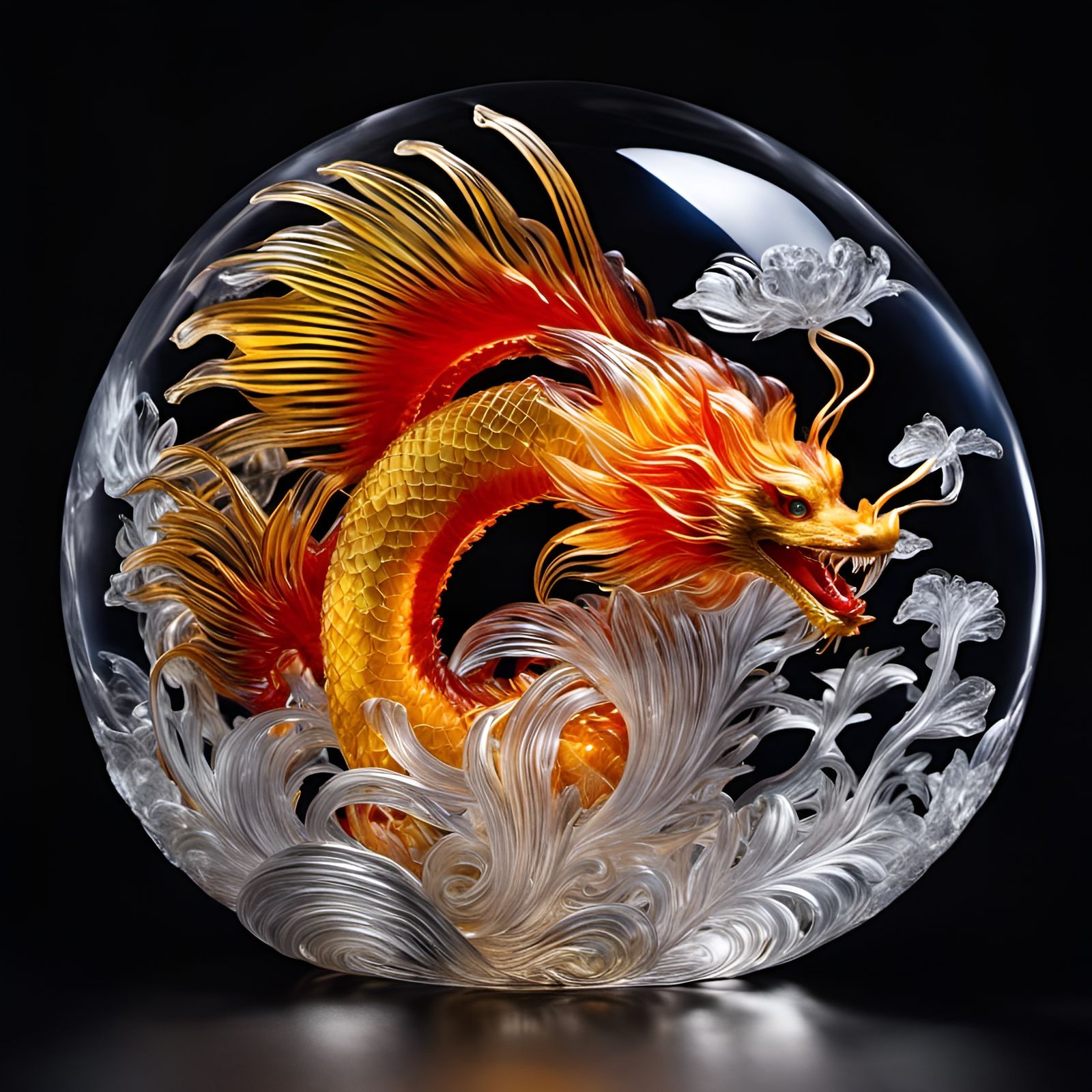 Glass Chinese Dragon