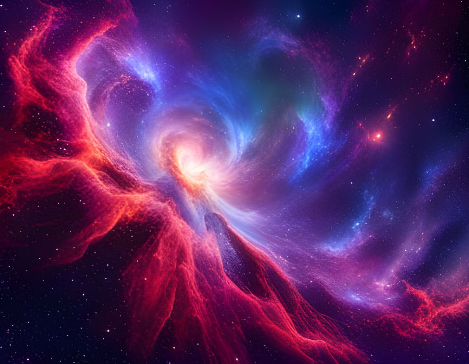 Cosmic Web of Creation in Hyperrealistic Style