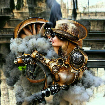 Detailed Steampunk Machinery and Brass Components