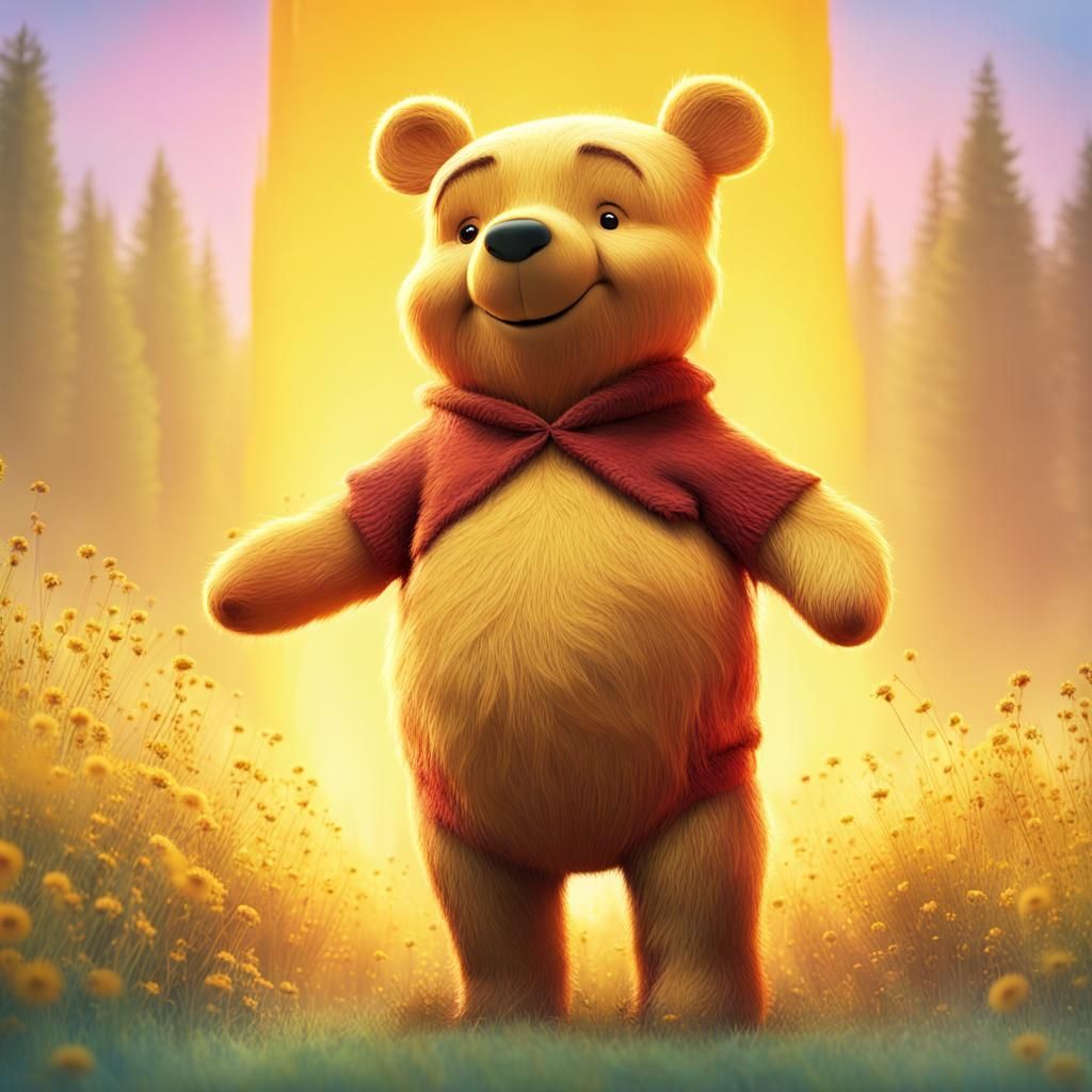 Horrific Winnie the Pooh Hybrid: Pixar-Style 3D Art