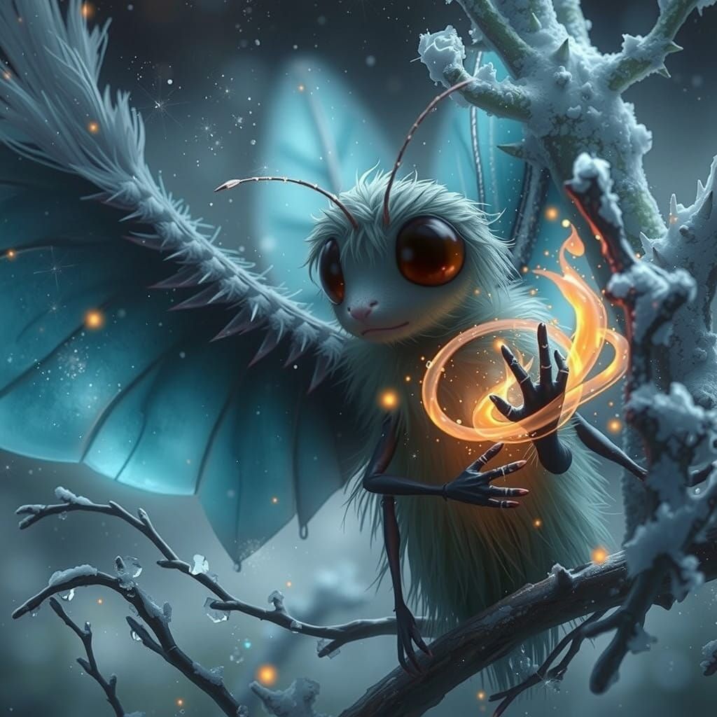 Heroic Firefly in Winter Wonderland Digital Anime