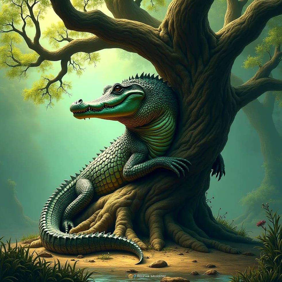 Alligator Tree: An AI Generated Hybrid