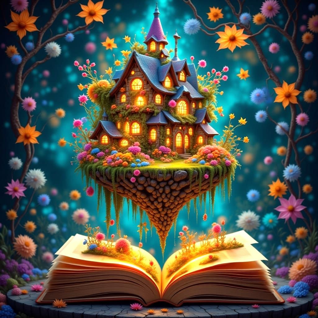 Enchanted Cafe Above Autumn Garden Book