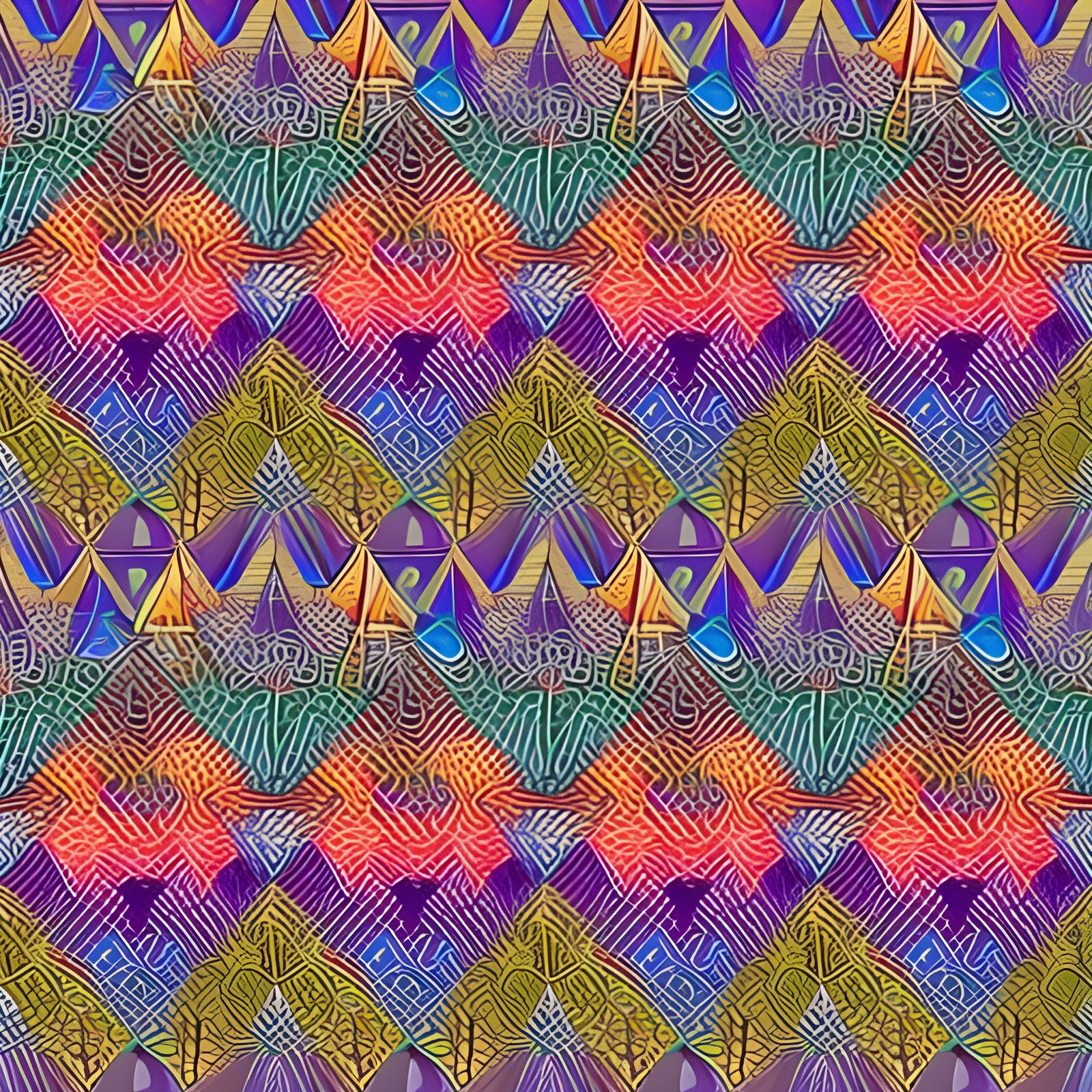 Geometric Textile Design with Intricate Patterns