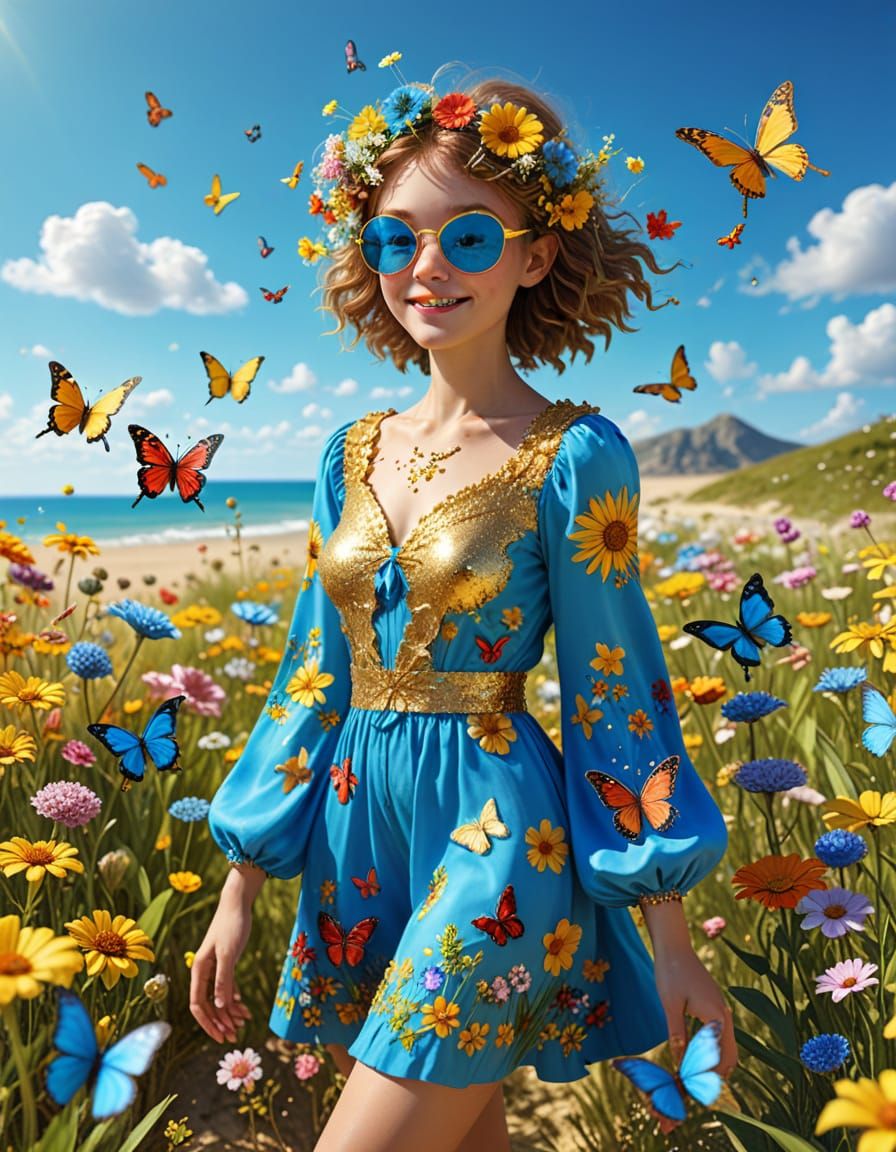 Alien Beach Holiday in Flower Meadow