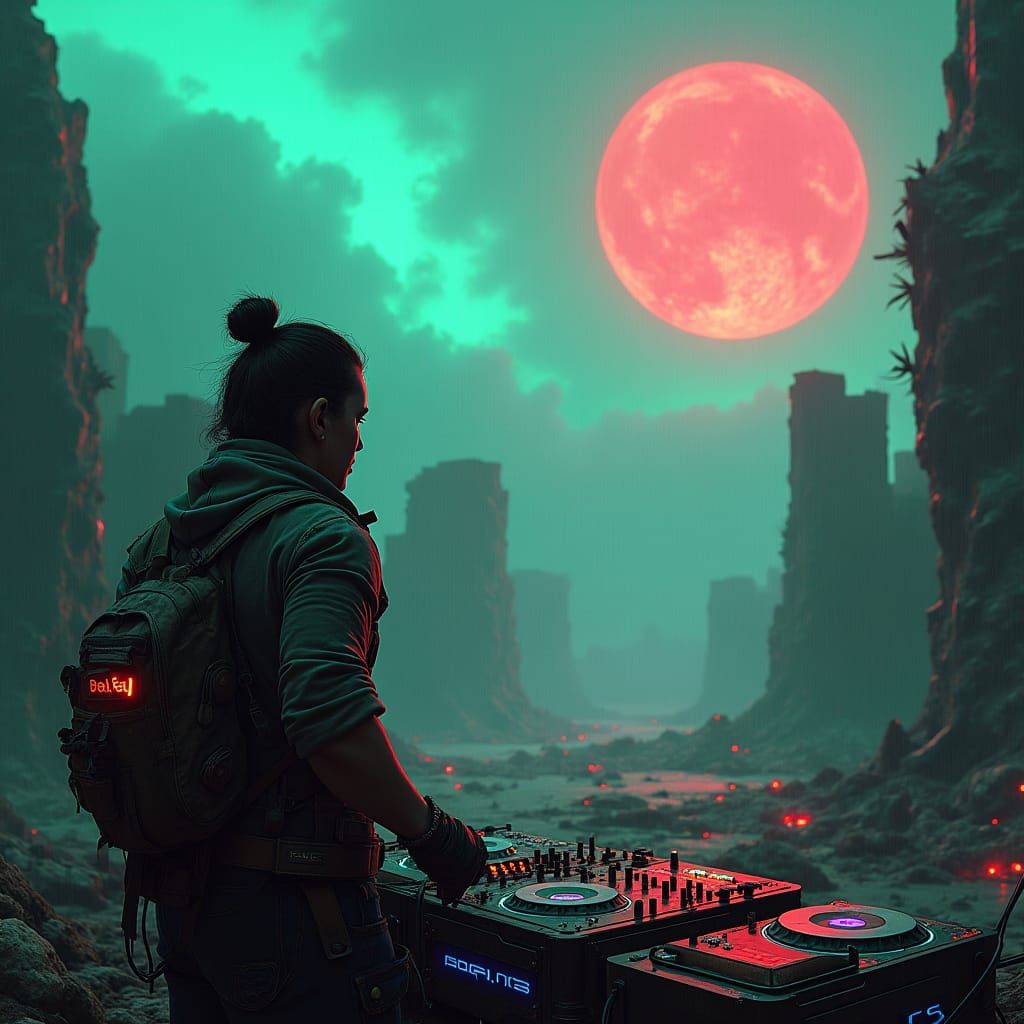 DJ Danger in Ravaged Cyberpunk World