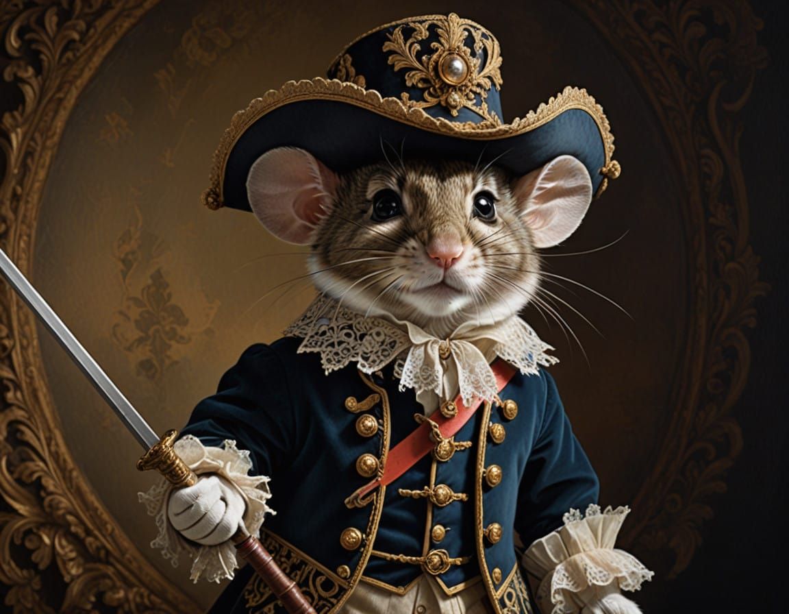 Elegant Mouse Musketeer Executes Daring Rapier Pass