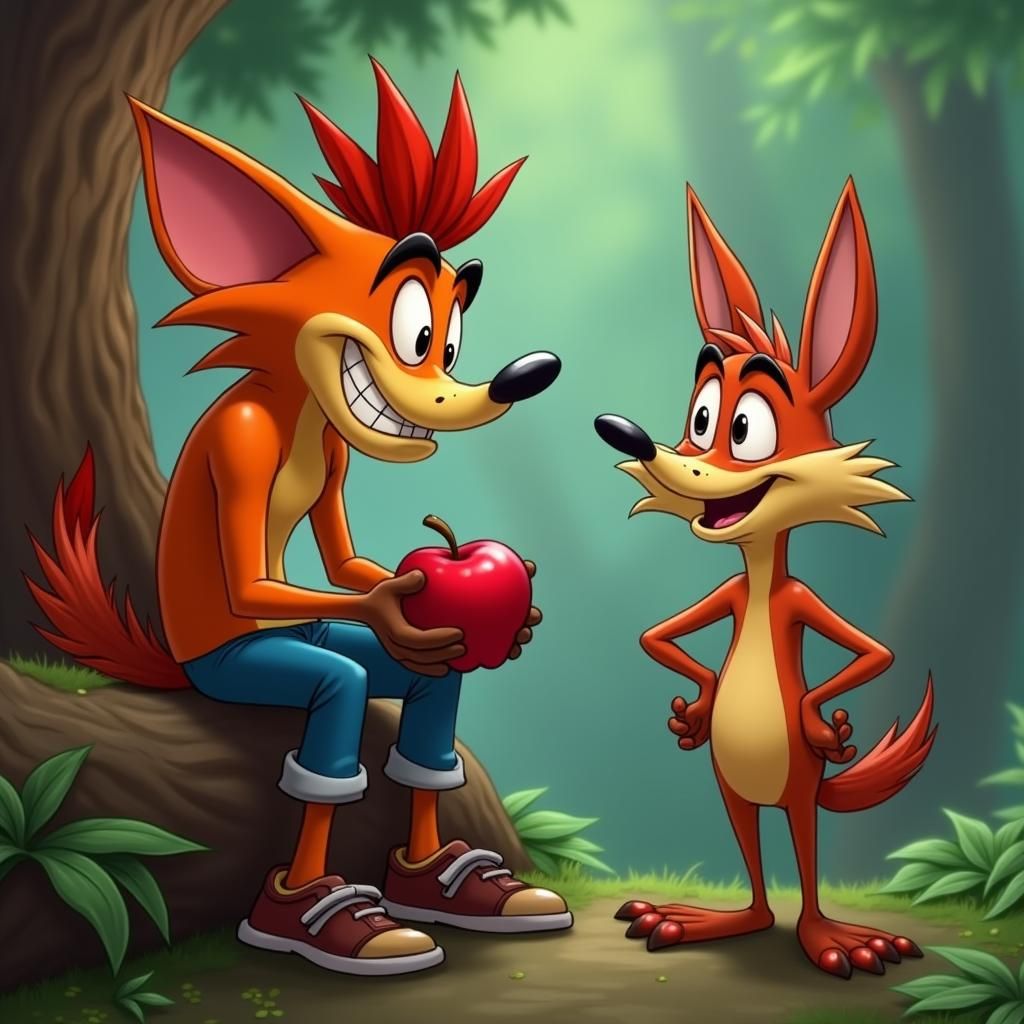 Crash Bandicoot and Dr. Cortex: Looney Tunes Style