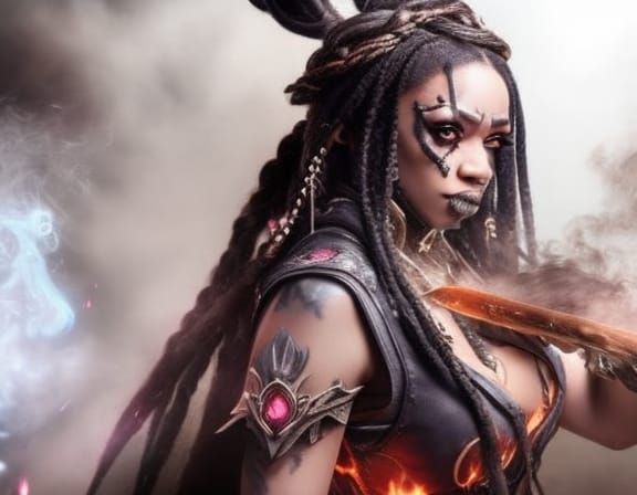 Rabbit Girl with Dreadlocks: Fantasy JRPG Art