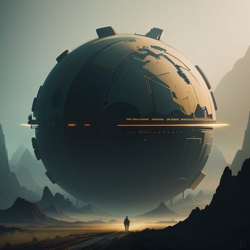 Sweeping Cyberpunk World Landscape in Vibrant, Otherworldly ...