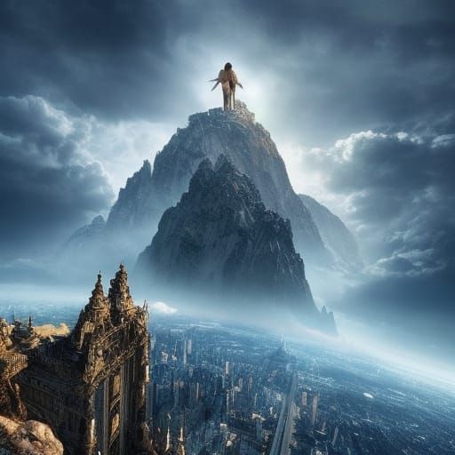 Epic Top of the World Digital Matte Painting