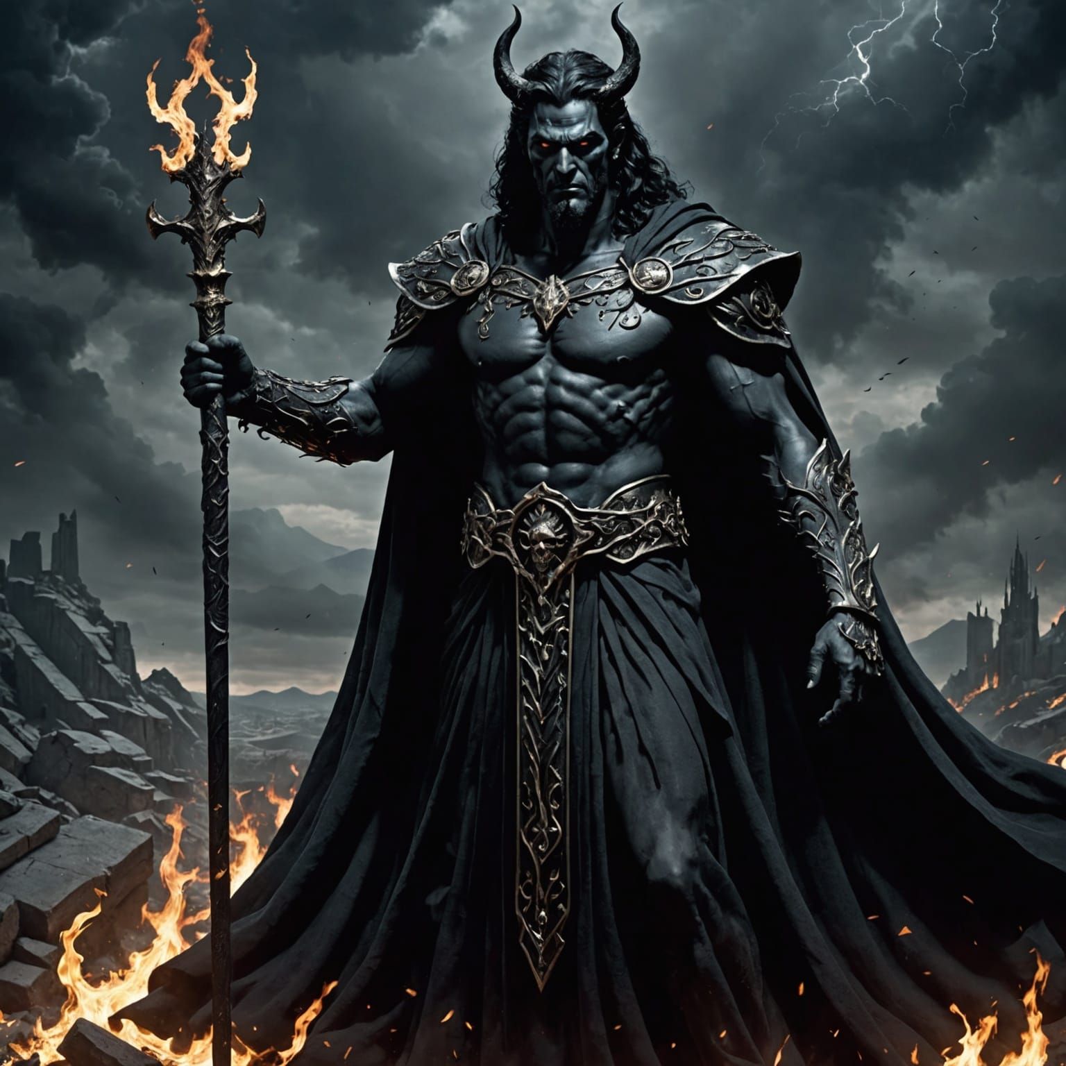 Hades, Lord of the Underworld in Horror Style