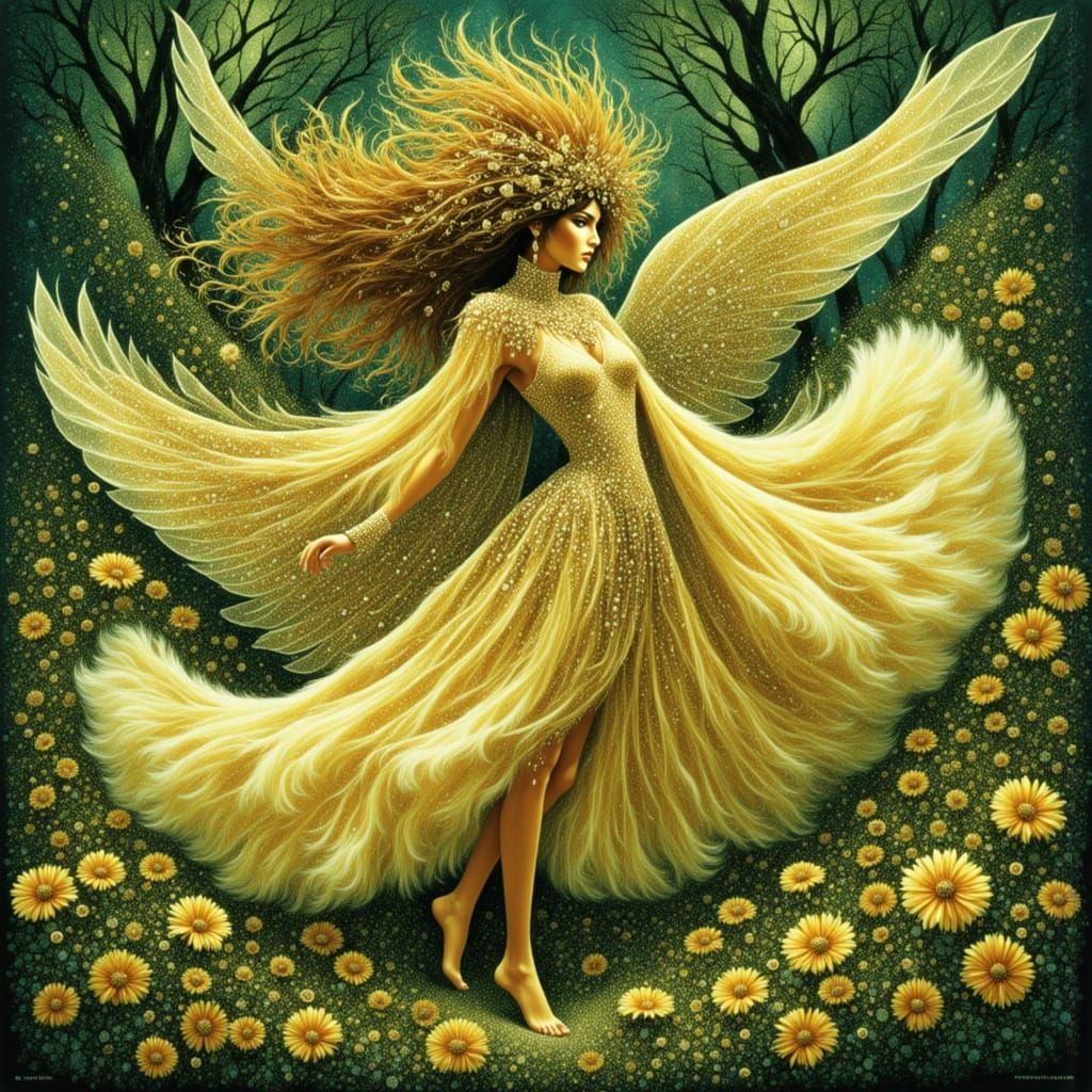 Ethereal Slavic Spirits Dance in Sunlit Meadow