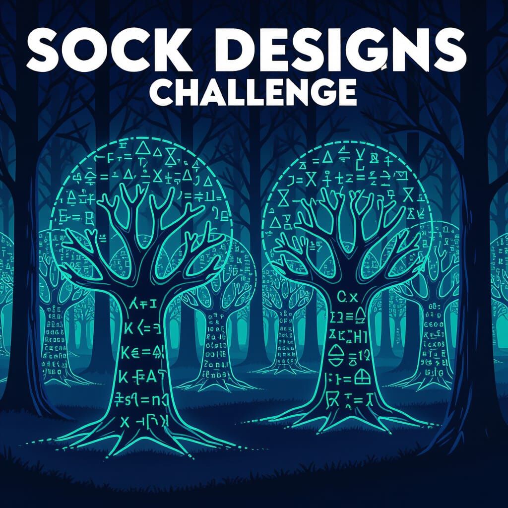 Bioluminescent Trees of Knowledge in Street Art Style