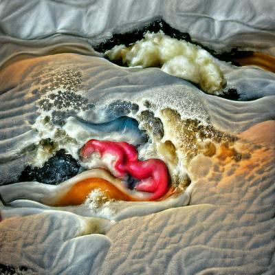 Birth of Beauty in Sea Foam Abstract
