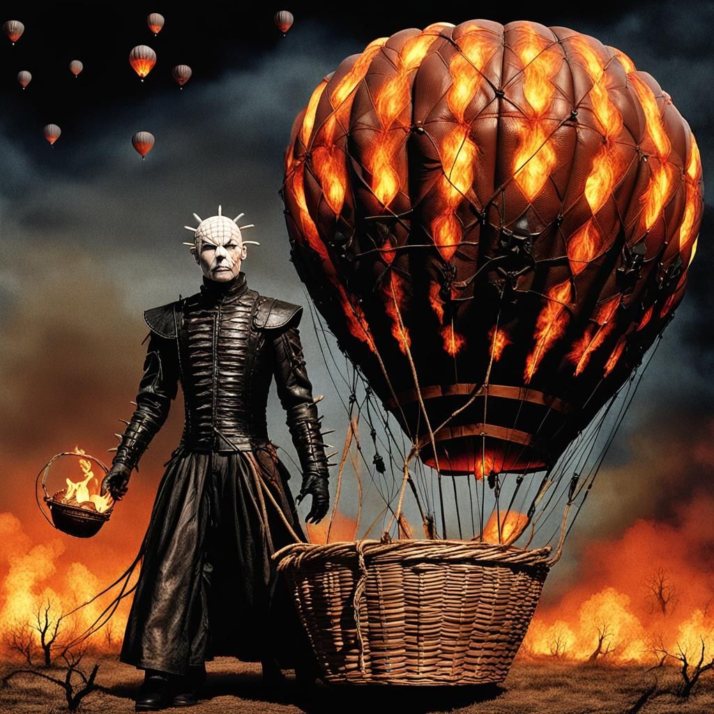 Pinhead Ascends in a Flaming Hot Air Balloon
