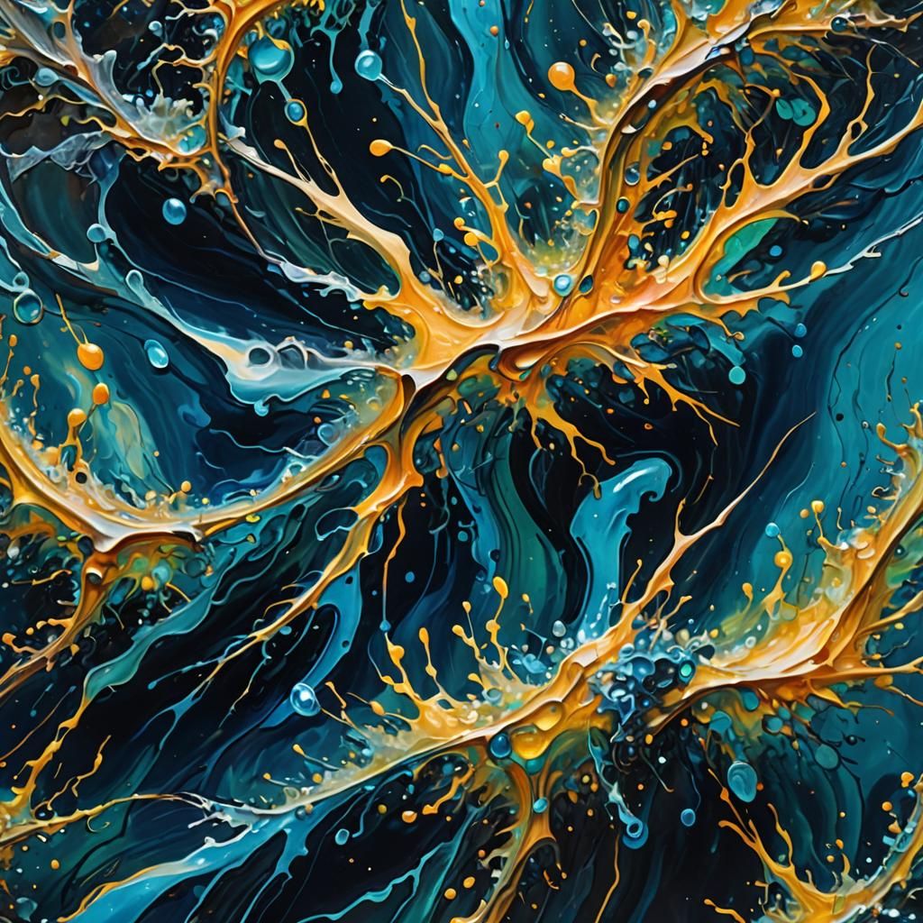 Cell Division in Primordial Ocean: Abstract Expressionism