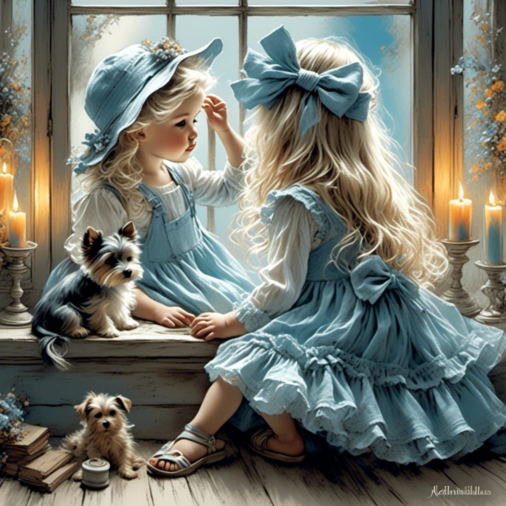 Tending to little sis