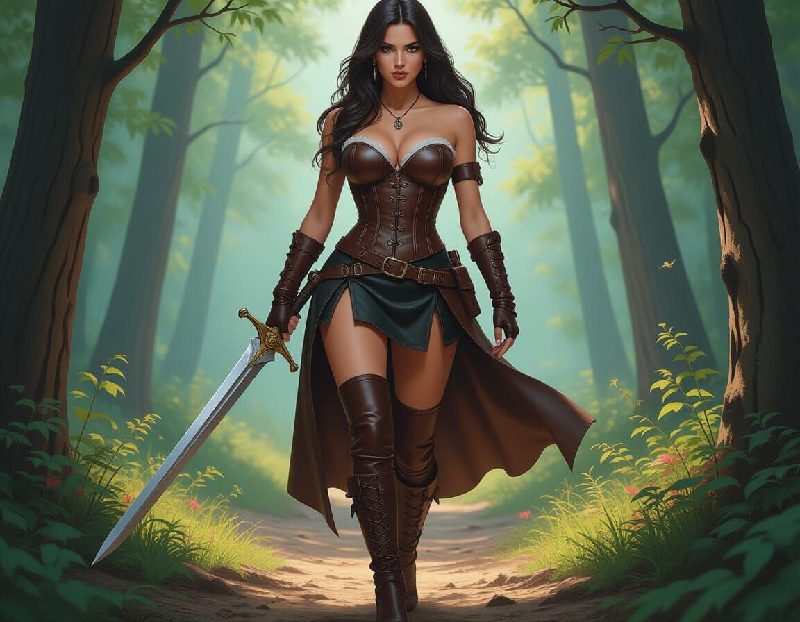 Enchanted Forest: Hyperrealistic Dwarf Warrior