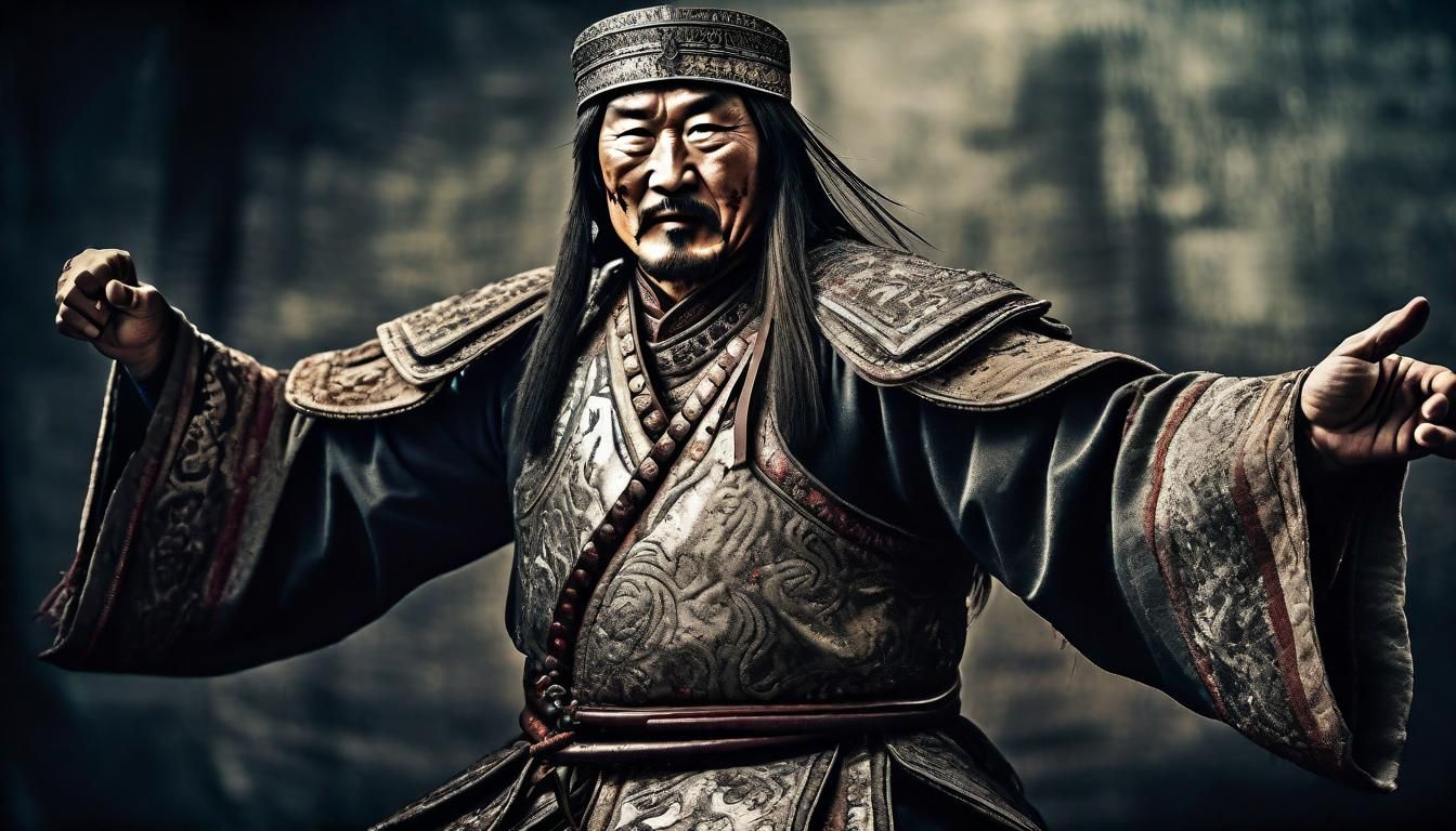 Genghis Khan dancing the Cha-cha slide