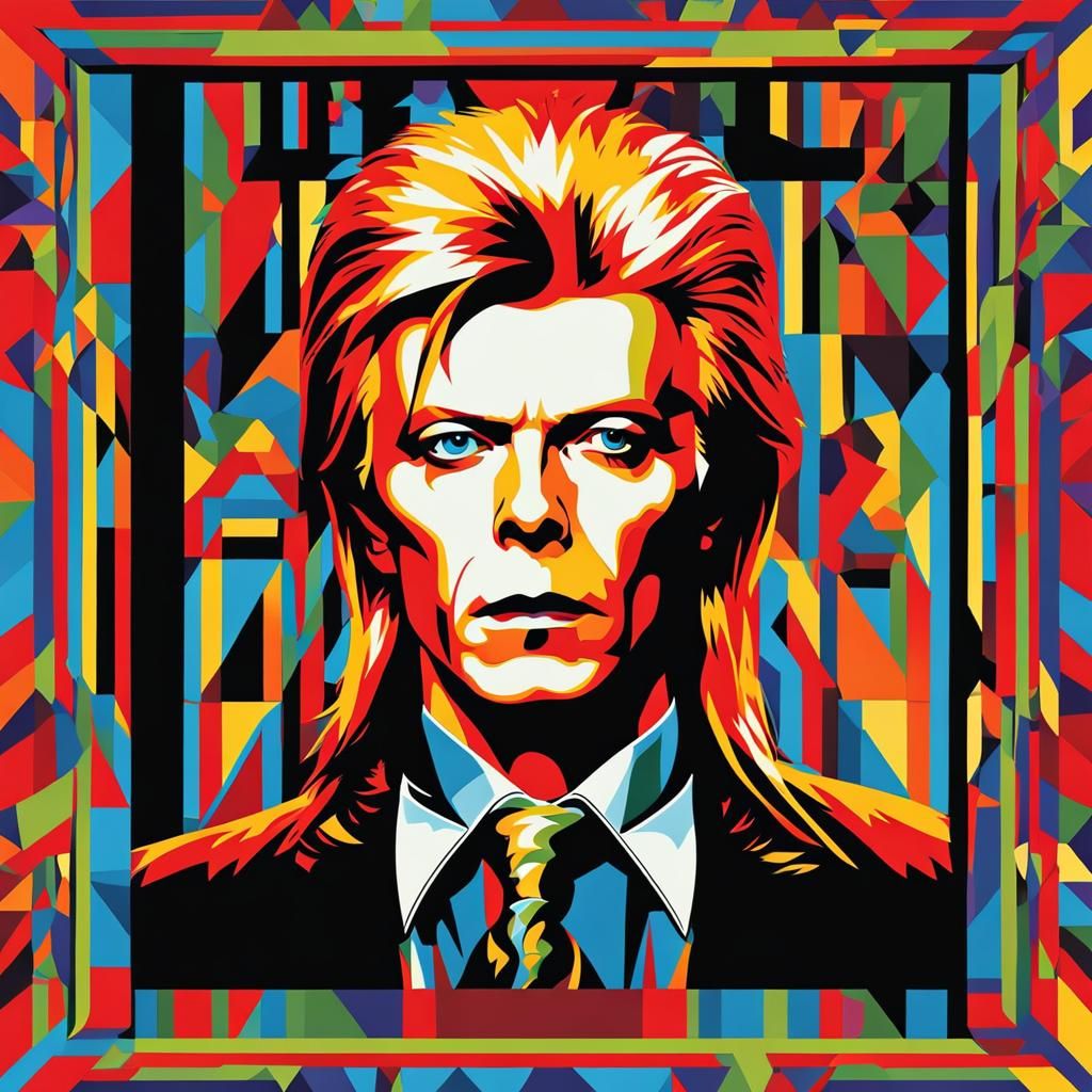 David Bowie as Goblin King in Pop Art Style
