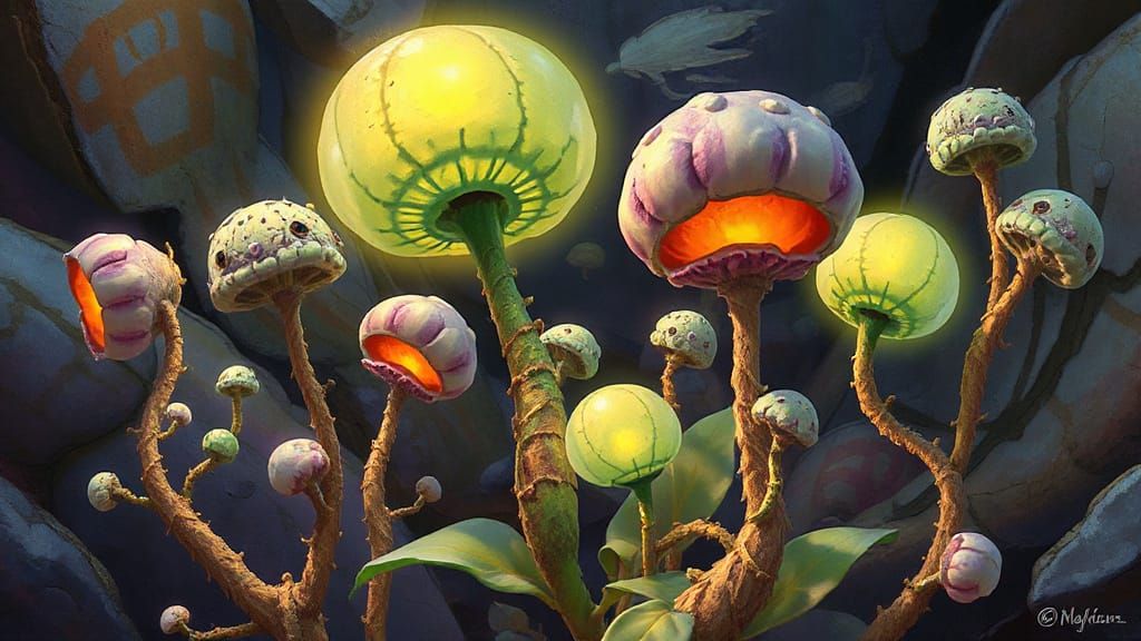 Mutant Plants in Sci-Fi Digital Art