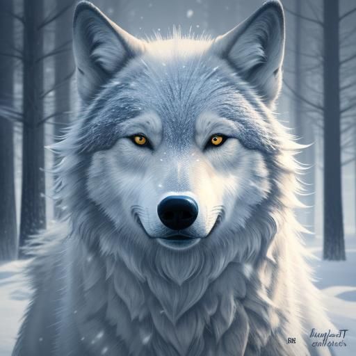 Trio of Wolves in Winter Wonderland