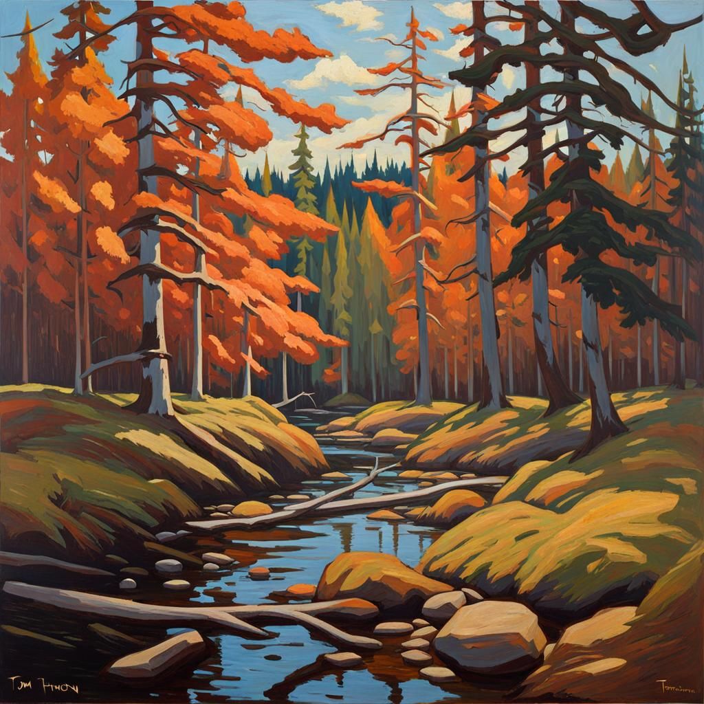 Eldritch Forest Landscape in Painterly Style