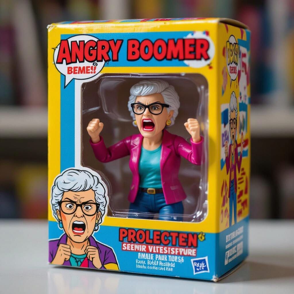Angry Boomer Action Figure in Mint Condition Packaging