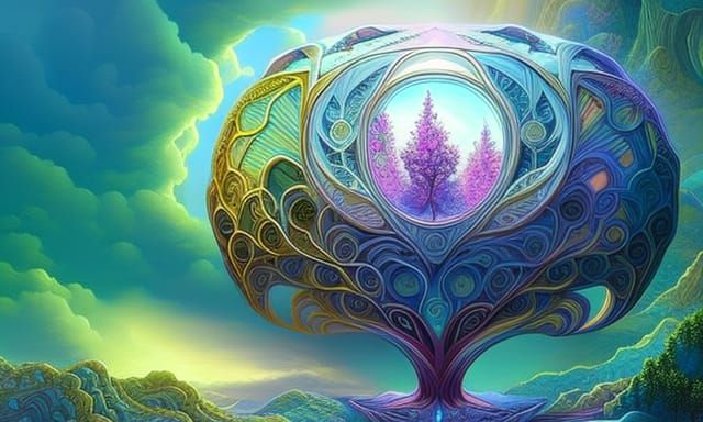 Heart Tree of Life in Summer and Winter