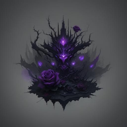 Corrupted Shadowrose: Spectral Monster in Dark Fantasy Art