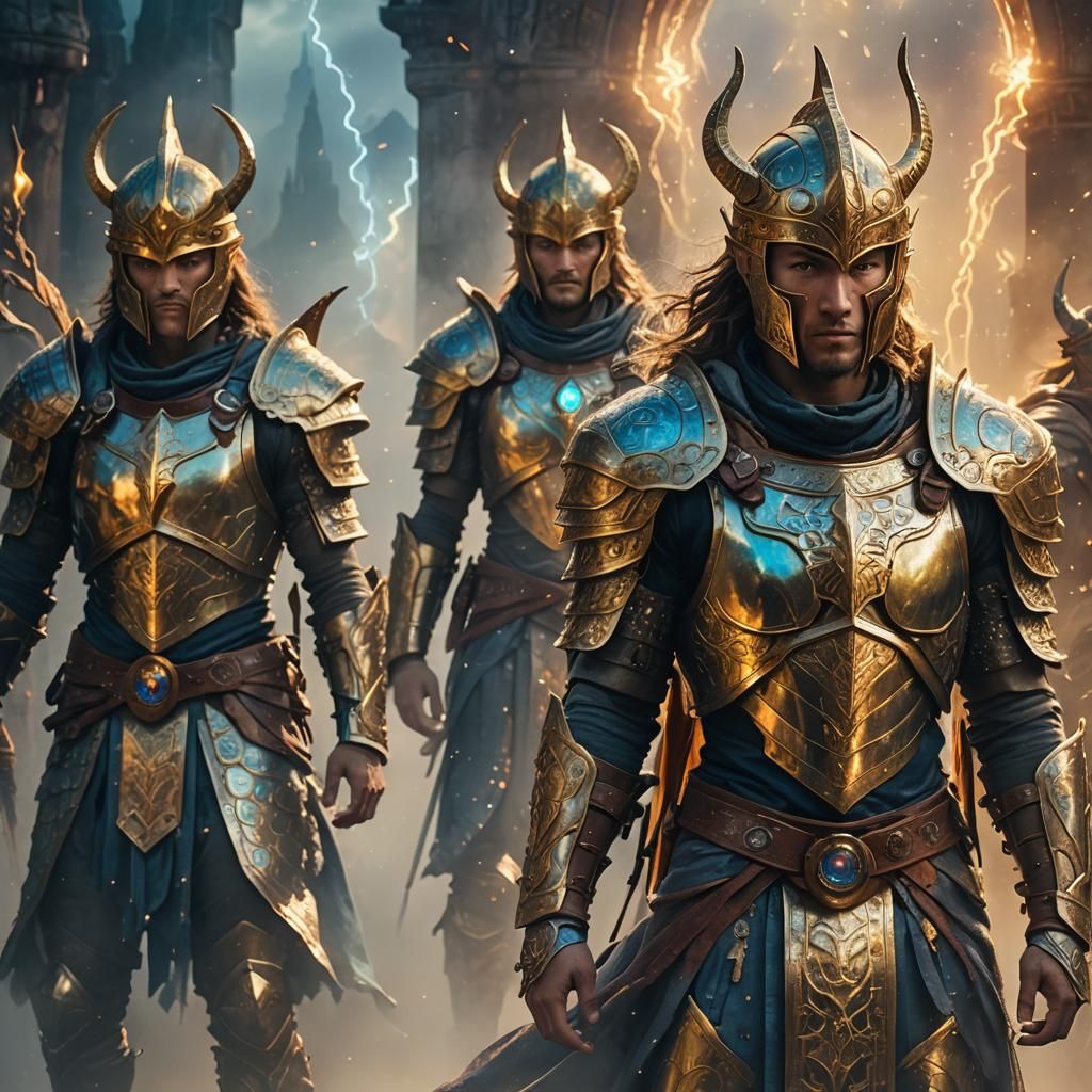 Dream Warriors in Mystical Armor, Fantasy Concept Art