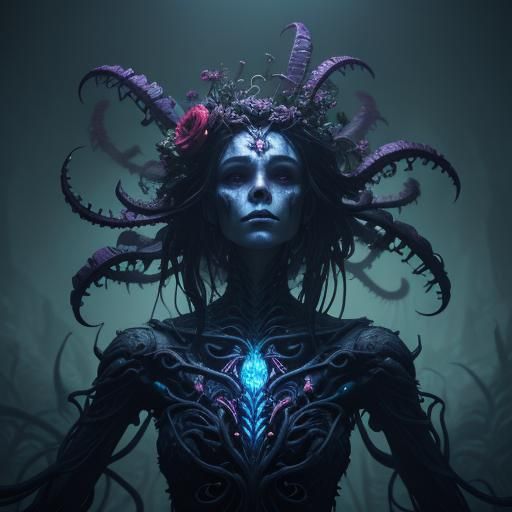 Horrifying Harvester with Flowers: Concept Art