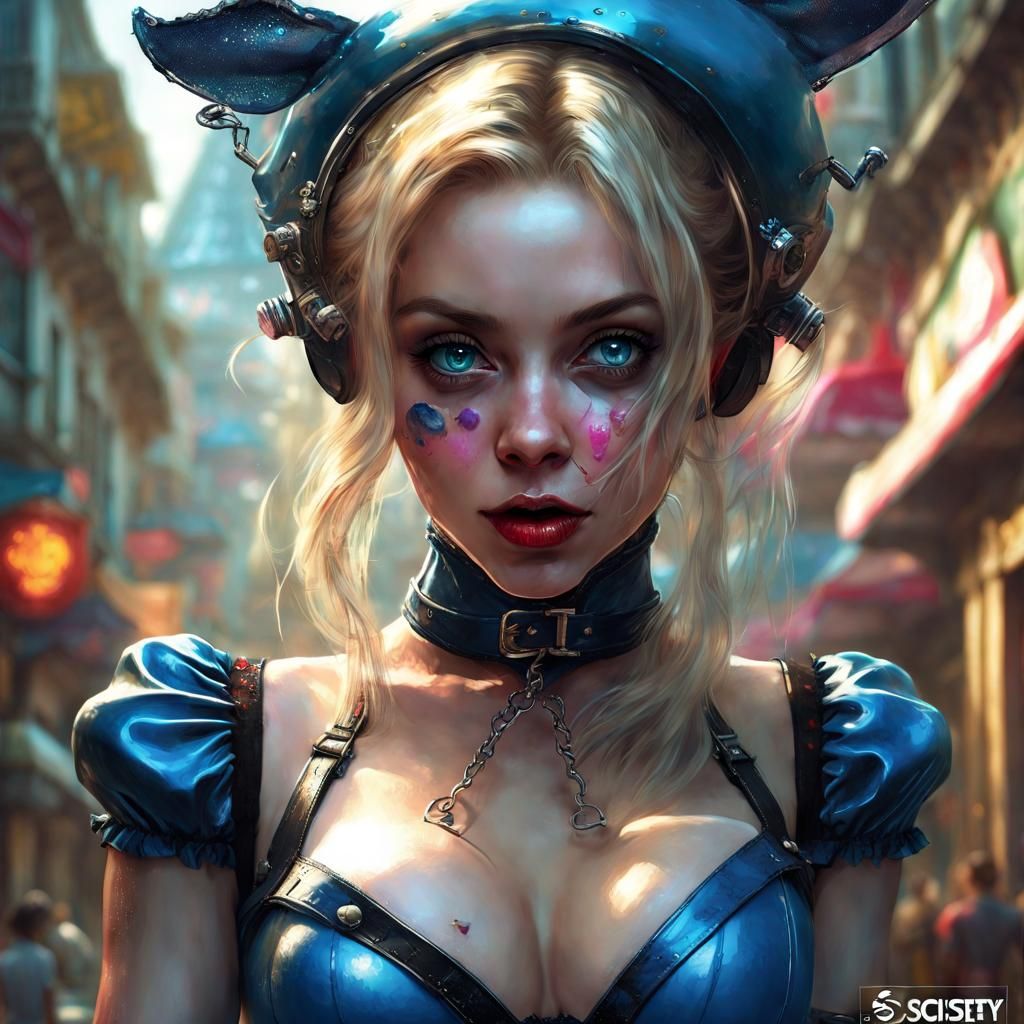 Alice in Wonderland in Latex: Digital Art