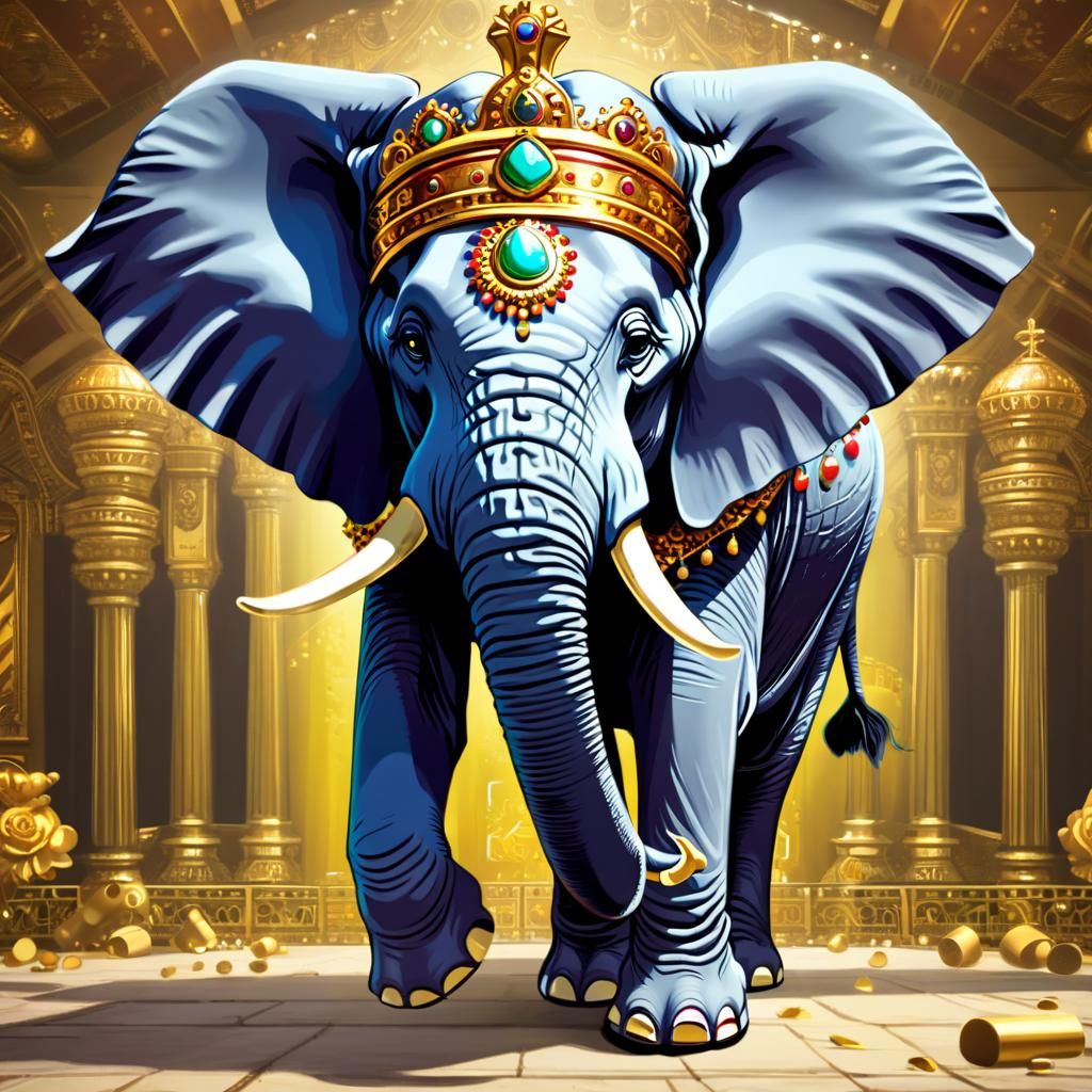 Obnoxious Pachyderm Queen AI Interpretation