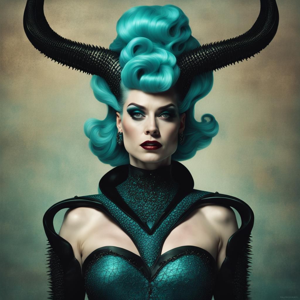 Masculine Drag Queen, Queen of Cats in Fantasy Style