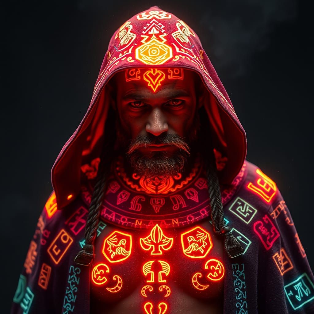 Shaman of Prismatic Light with Energy Cape