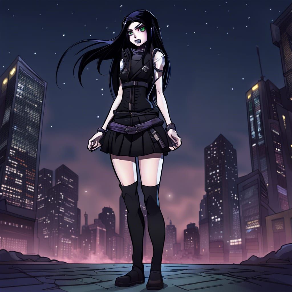 Shinigami Juniper as Magical Girl in City