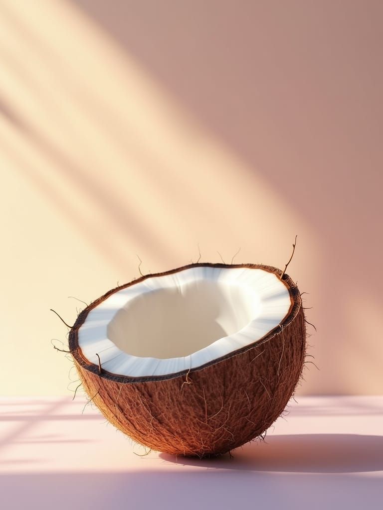 Softly Lit Coconut Masterpiece in Dreamy Pastel Hues